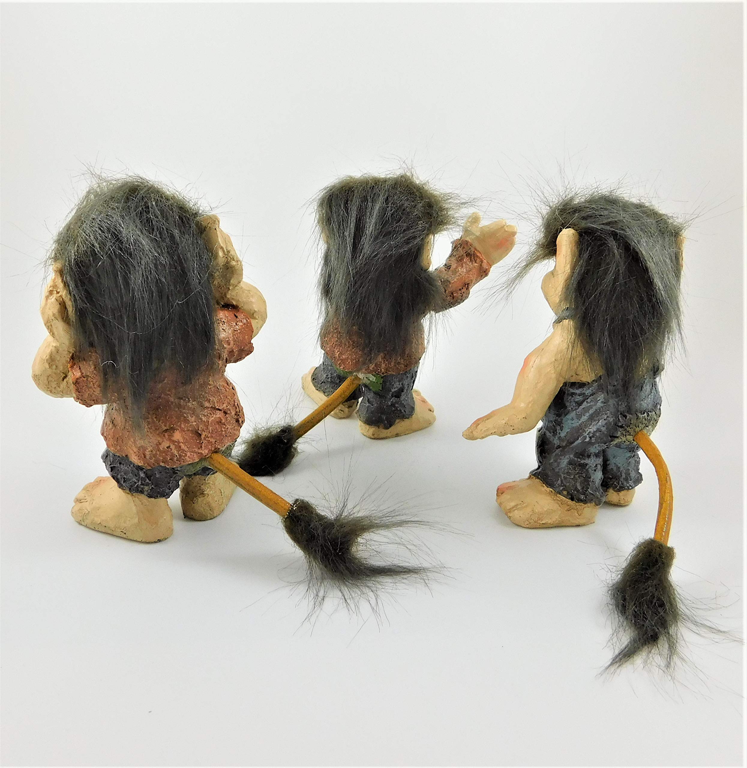 美品✨値引き✨Angry Troll　WHE101 Three Wise Trolls See Hear Speak No Evil Statue Ornaments